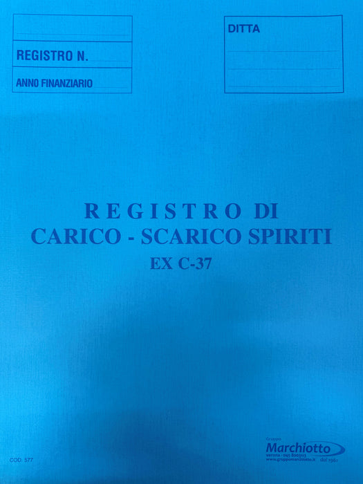 EX C - 37 Registro di Carico - Scarico spiriti