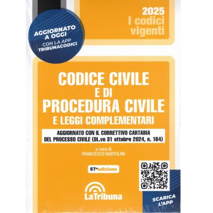 CODICE CIVILE E DI PROCEDURA CIVILE E LEGGI COMPLEMENTARI 2025