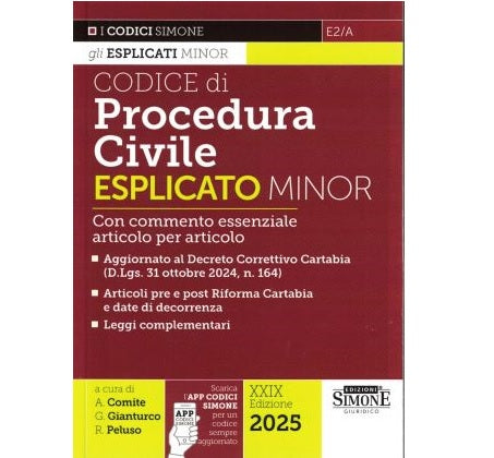 CODICE DI PROCEDURA CIVILE ESPLICATO MINOR - E2/A