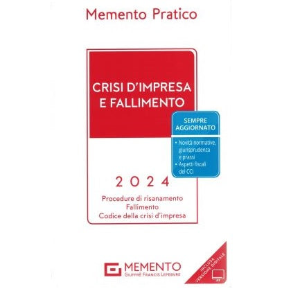MEMENTO CRISI D'IMPRESA E FALLIMENTO 2024