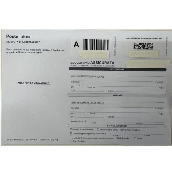 Ricevuta di Accettazione Modulo Invio Assicurata