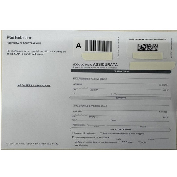 Ricevuta di Accettazione Modulo Invio Assicurata