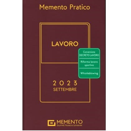 MEMENTO LAVORO 2023 - Edizione Di Settembre