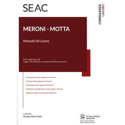 MERONI MOTTA - Manuale Del Lavoro 2023