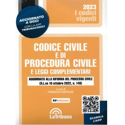 CODICE CIVILE E DI PROCEDURA CIVILE VIGENTE 2023
