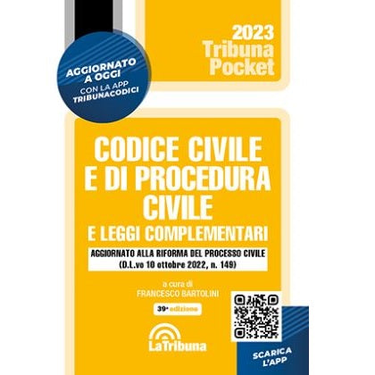 CODICE CIVILE E DI PROCEDURA CIVILE POCKET 2023